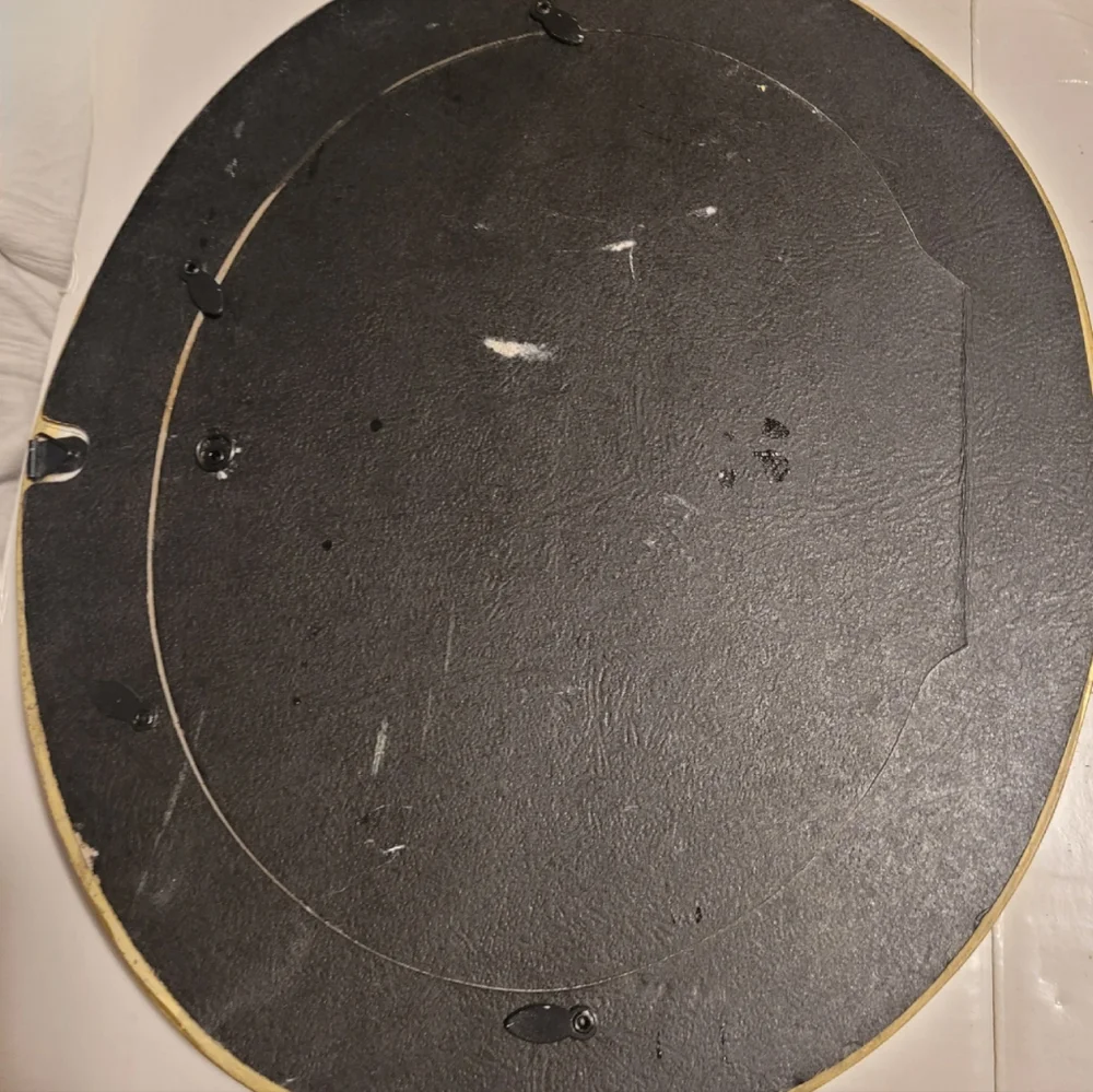 Vintage solid mirror, wall mirror, dogwood, oval wall mirror, ornate mirror